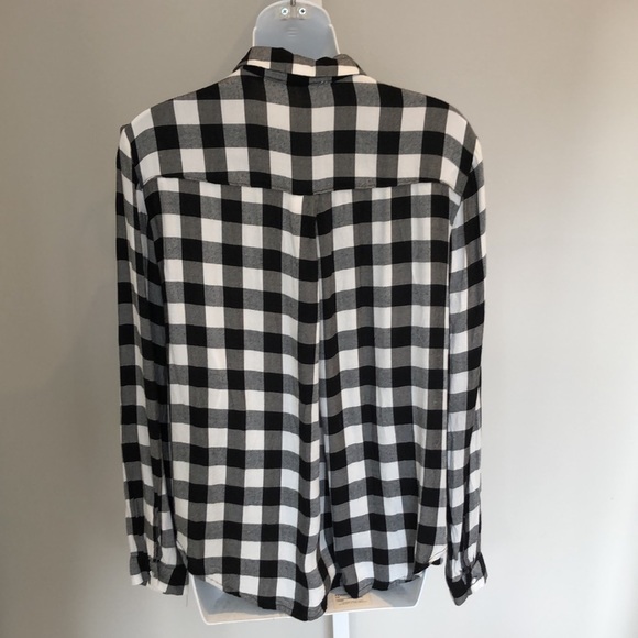 Esprit EDC black and white plaid shirt - Picture 3 of 6